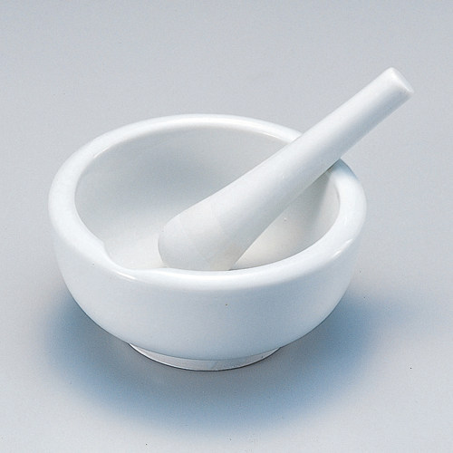 正品日本进口瓷乳钵6-549-01带碾槌研磨钵带乳棒磨钵