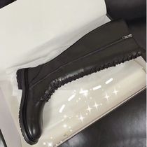 All cowhide ~ ann Spring and Autumn new boots women long leather boots thick soles thin but knee high Knight boots