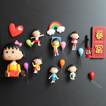 Cute Cartoon Cherry Small Balls 3D Solid Fridge With Magnetic Sticker Suction Iron Stone Creative Home Ornament Message Sticker