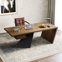 Solid Wood big board table boss desk modern simple manager table computer table big class boss table boss table