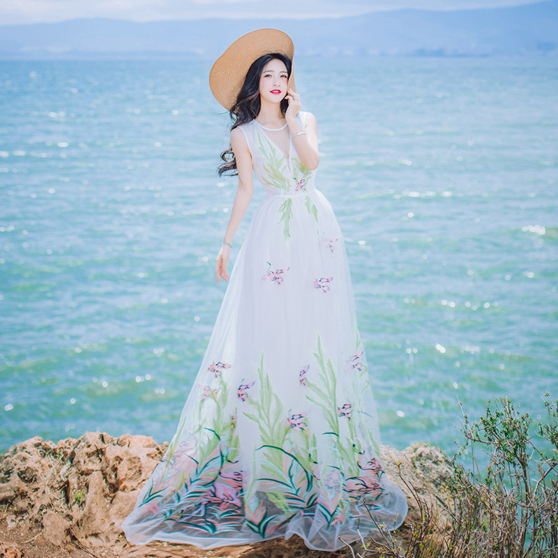 出游穿搭 | 海边长裙,仙气飘飘
