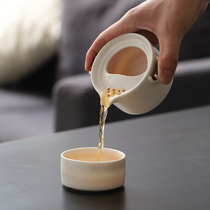 Ceramic new set one pot one cup quick cup outdoor travel portable anti-scalding Kung Fu tea set Teacup teacup
