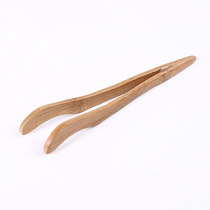 Pengchen new product accessories Tea ceremony tea set carbonized tea clip zero creative fine bamboo elbow solid wood tea tweezers