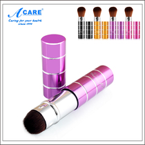 Telescopic Portable Makeup Brush Bulk Pink Blush Honey Powder Metal Color Makeup Brush Tool Beginner Suit Soft Hair with lid