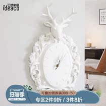 Just want Nordic deer head Wall decoration Wall decoration Wall decoration Home living room Dining room creative wall clock clock