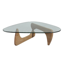 Nordic small apartment simple modern coffee table tempered glass Nobuchi fashion creative Oval solid wood living room coffee table