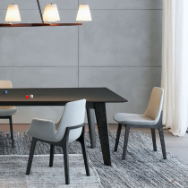 Nordic style simple modern home 6-person dining chair restaurant solid wood fabric table stool study desk leather chair