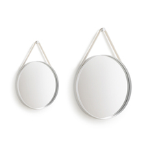 sort Danish HAY round hanging belt Mirror Strap Mirror Nordic minimalist design decorative wall hanging round Mirror