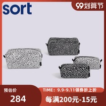 sort Danish HAY Wash Bag black and white spot fashion storage Bag Dot Wash Bag stationery Bag cosmetic Bag