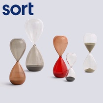sort Denmark HAY time hourglass TIME stained glass chronograph hourglass Nordic life home decoration ornaments