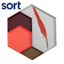 sort Denmark HAY Color combination steel tray Kaleido Nordic storage tray Ornaments sundries plate Jewelry plate