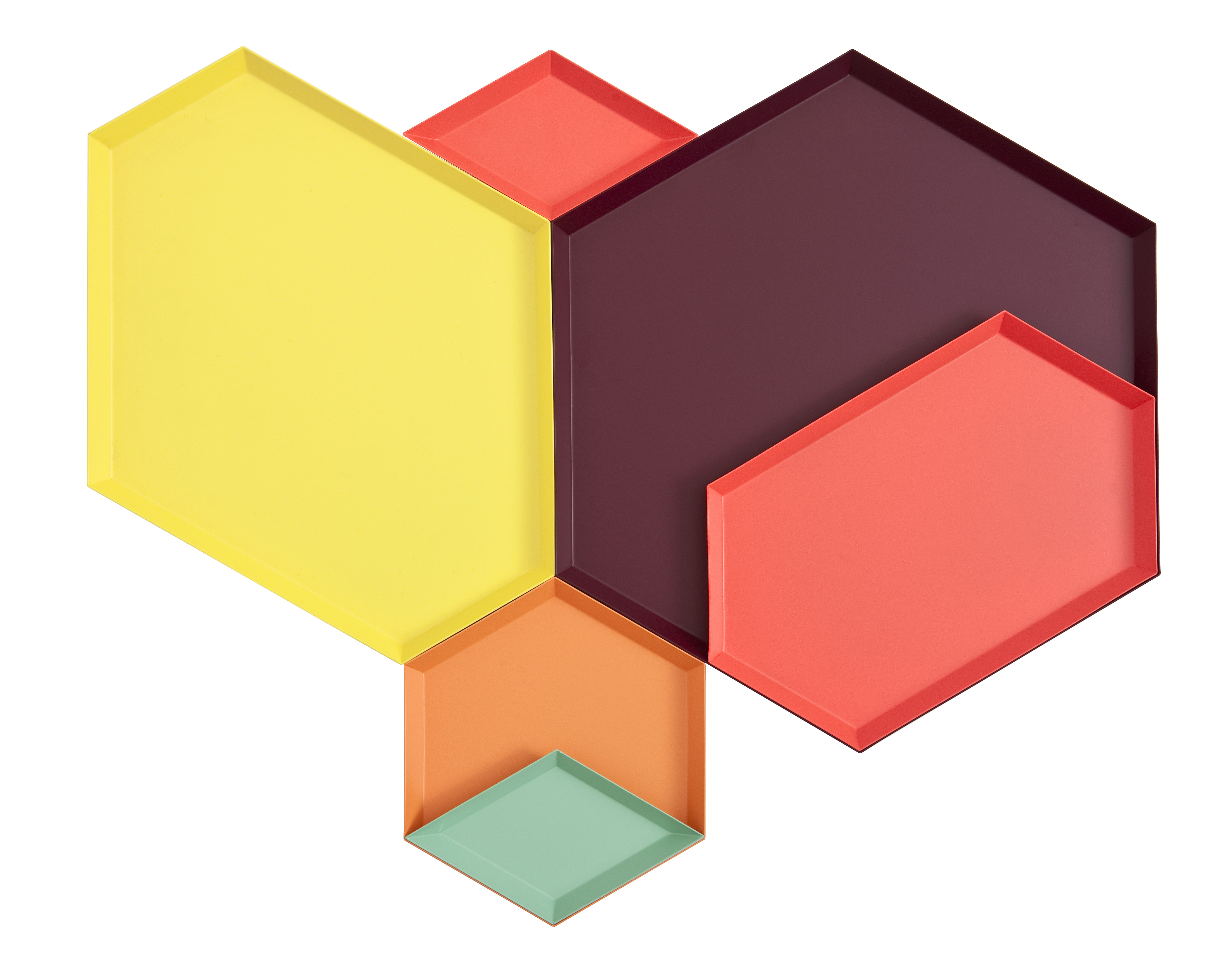 sort丹麦hay正品kaleido多边形彩色金属托盘hay盘北欧家居盘子碟