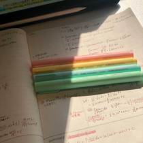 KACO macaron highlighter marker students use color fluorescent marker strokes to focus on notes