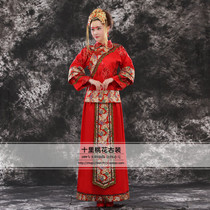 Chinese wedding show clothing rental of the Republic of China costume bride dress toast clothing toast dragon and phoenix coat spring and summer clothing