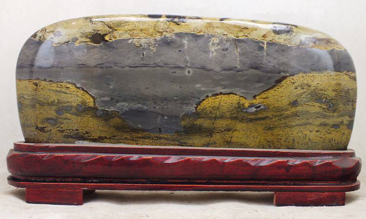 广西草花石奇石摆件 国画石画面石图案观赏石头 礼品风水镇宅辟邪