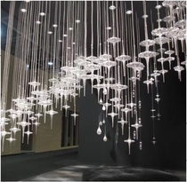 Air hanging ornaments ceiling glass wedding flying saucer hanging hotel project non-standard custom soft lighting