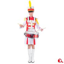 Beijing seven-color drum instrument factory direct sales Young Pioneers drum trumpet team drum number serving the flag uniform wind service Red and White