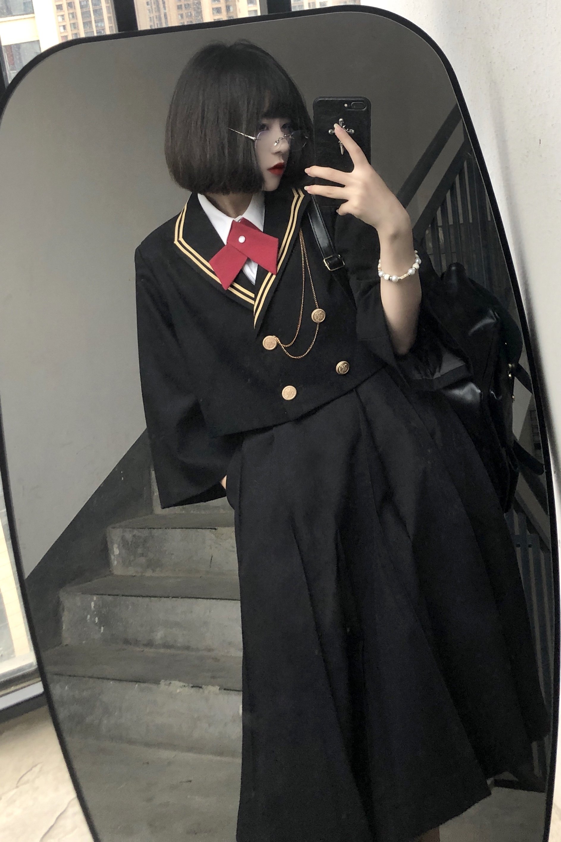 亚特兰蒂斯原创护奶裙jk制服裙不良长裙西服制服正版全套女春