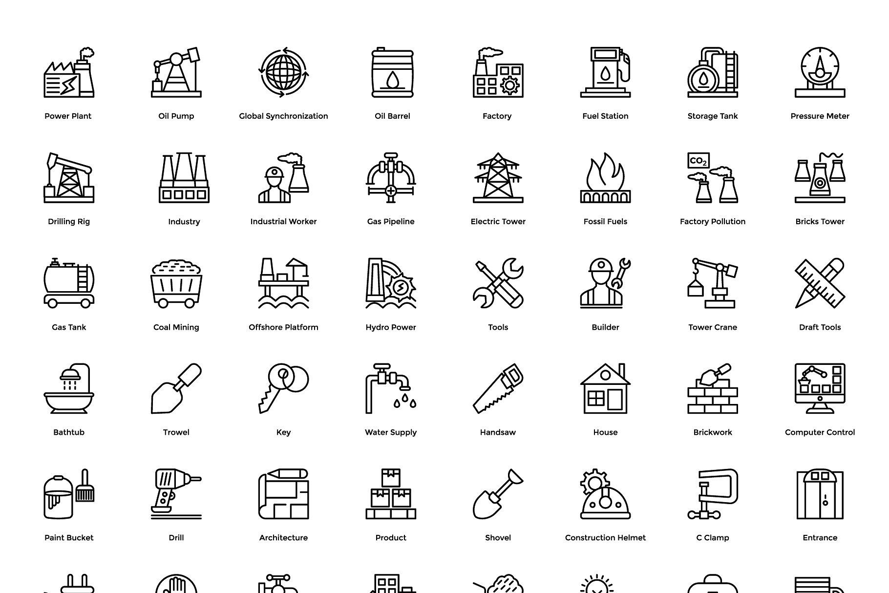 192建筑和工业图标 192 industrial and construction icon