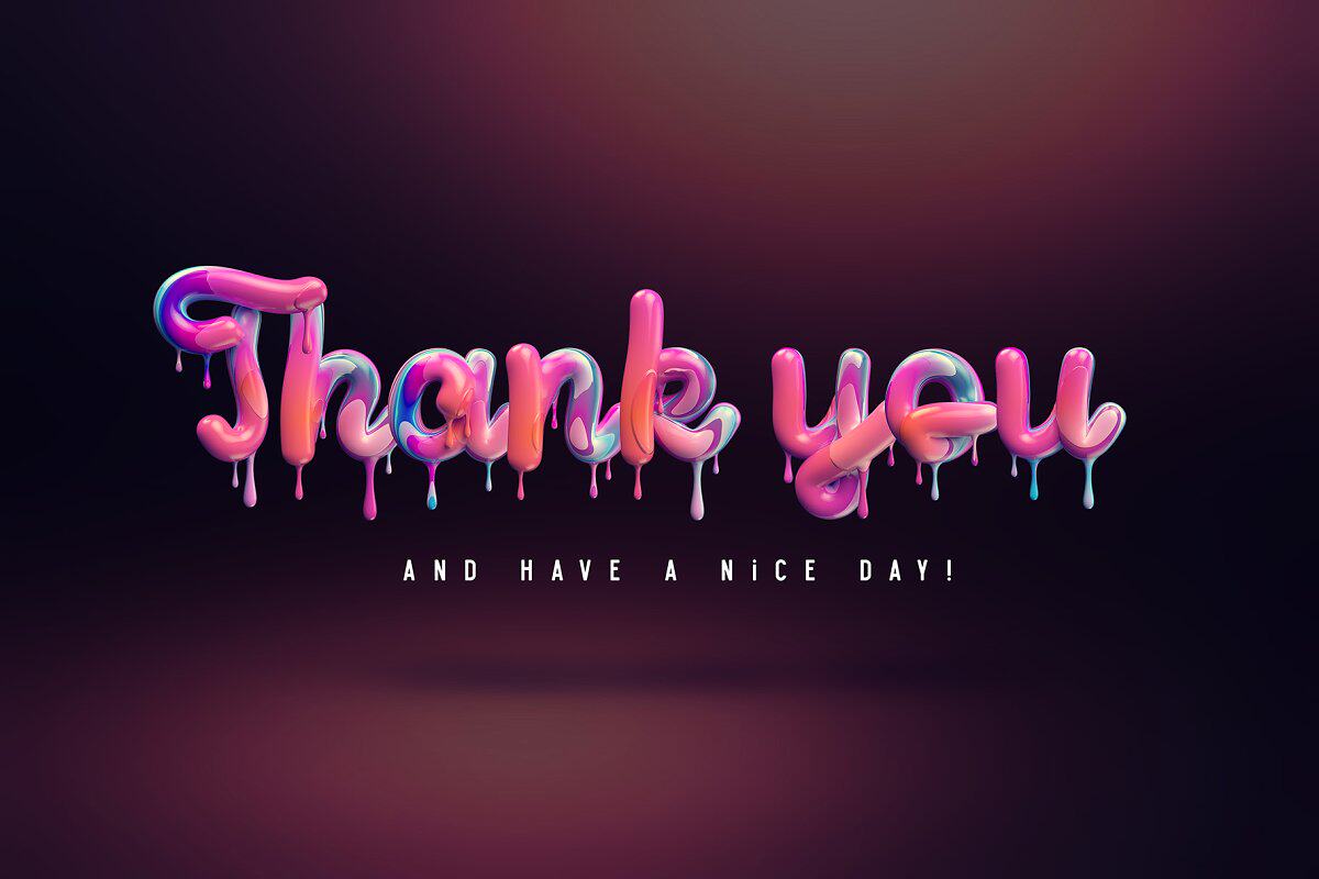 融化的奶油3d彩色特效英文字体