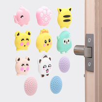 Door touch silicone anti-collision non-punching household plastic door suction buffer door handle door rear refrigerator door opening anti-bump stickers