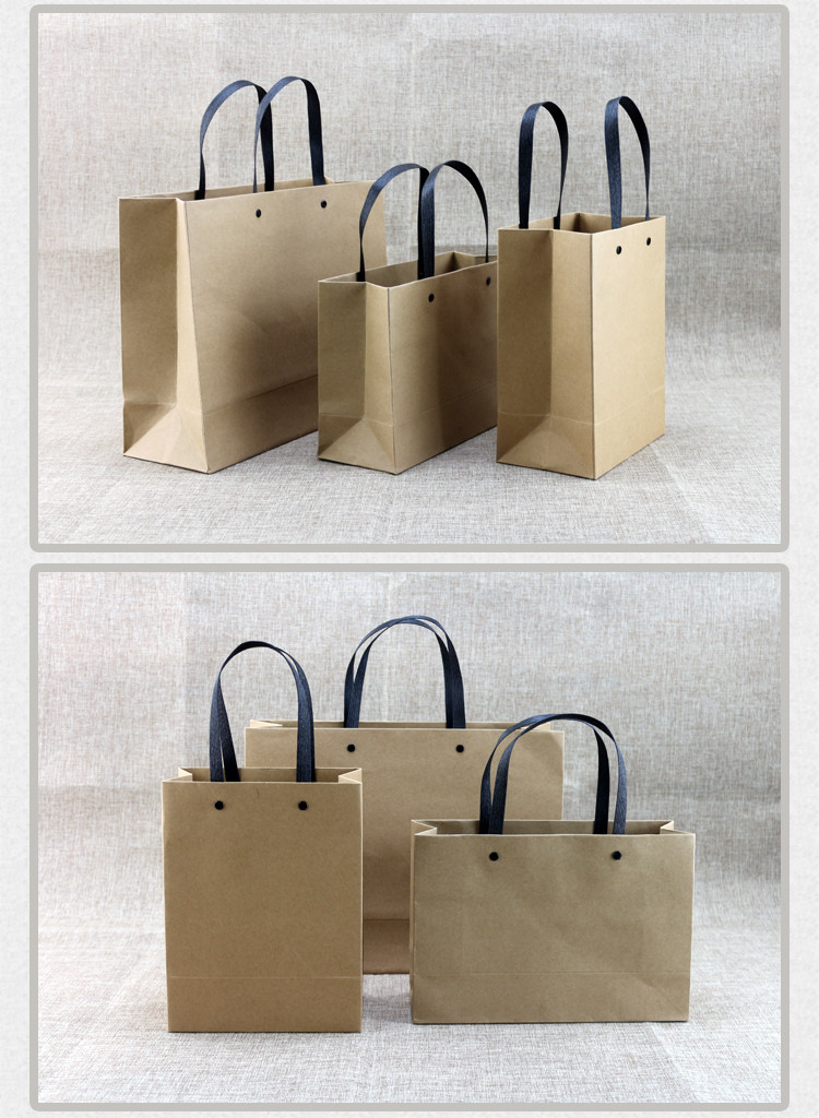 服装包装纸袋 现货手提袋子 带钉 敲钉纸袋 印刷精美礼品礼物包装