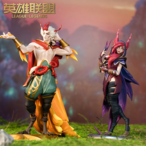 LOL League of heroes Xialuo hand-run combination set statue collection game hand-run model ornaments