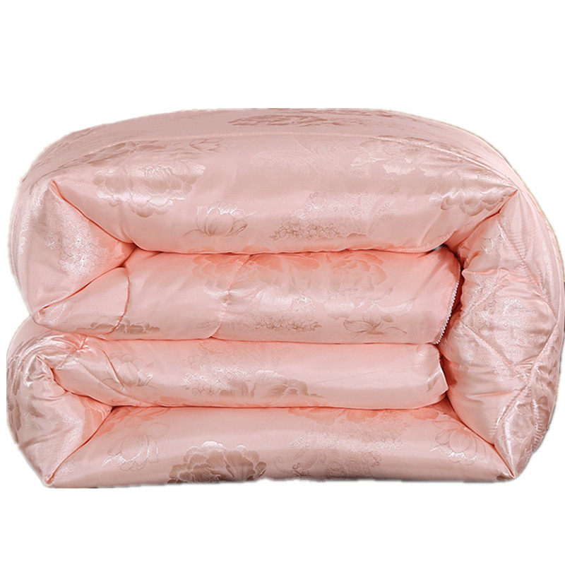 真丝桑丝棉被春秋被空调被加厚保暖冬季被子母被单人双人学生被芯_不