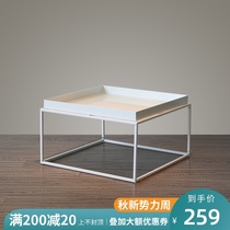 Simple modern fashion Industrial style living room Nordic wrought iron storage metal ins corner square side coffee table