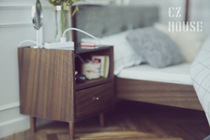 (Spot) blythe small cloth 6 points bjd12 points OB2224 Nordic modern black walnut short cabinet