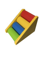 Naughty Fort childrens soft stool steps ball pool step stairs baby anti-collision soft bag step three step ladder rainbow ladder