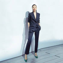 Early autumn streaks swarm suit Temperament Capable Commuter West Suit Jacket Chair Active Fashion Small Leggings Pants Suit Women