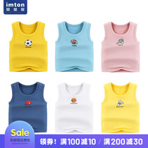 Baby little vest harness workword summer pure cotton leka slim fit sleeveless blouses baby boy and child male and female child clothing
