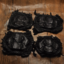 DIY avocado leather stock fish skull leather stock fish skull leather material 6 pieces of skull handicraft inlay decoration