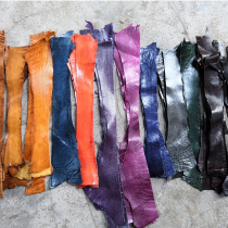 Color imported ostrich leg leather DIY watchband leather material key buckle material table with material large bird foot corner leather material