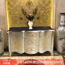 European-style sideboard white neoclassical porch cabinet decoration cabinet Hall post-modern simple European partition cabinet high shoe cabinet