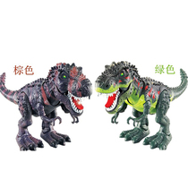 Jurassic Rongkai large Tyrannosaurus Rex toy electric smoke dinosaur sound and light will walk educational childrens toy dragon