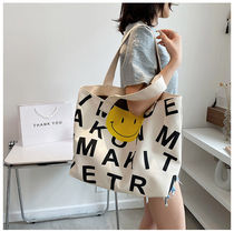 Canvas Bag for Women Large Capacity Package 2022 New Summer Stamp Fashion Totbag Women with Single Shoulder Carry-on Shopping Bag