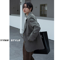 chic net red small suit womens jacket 2021 spring and summer new Korean version of the temperament loose and thin small suit trend