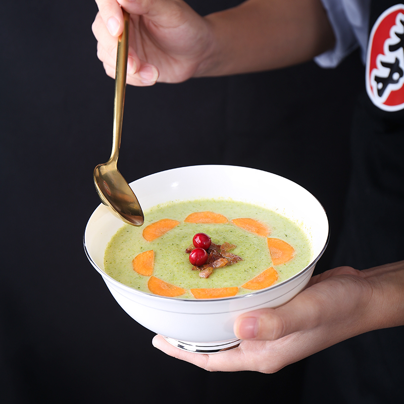 Jingdezhen porcelain ipads 7 "eat the rainbow such as bowl bowl of hot soup bowl prevention household contracted large ceramic bowl of rice salad