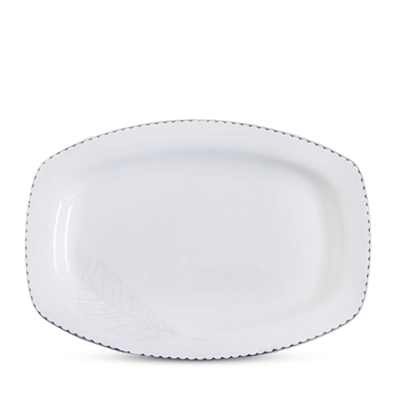 Creative household number fish dish of jingdezhen ceramics tableware can microwave rectangle Chinese dishes simple dishes