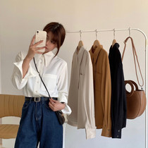 Three Wood Homemade Early Spring 2022 New Design Sensation Small Crowdloose Long Sleeve Shirt Lining Woman Blouse