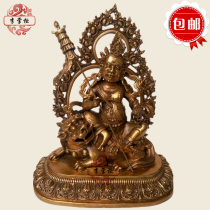 Li handheld cabinet Mizong Tibetan Buddhism pure copper treasure Tianwang Buddha statue 35cm strokes of the property and clothes can be hidden