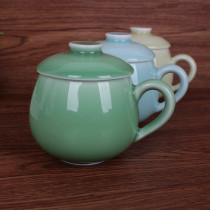 Longquan boutique ceramic teacup household Mark cup ceramic office cup concentric cup coffee cup cup coffee cup