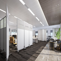 Office Mobile Foldable Screen Hotel Push-and-pull Active Screen With Door Factory Workshop Warehouse High Partition Wall