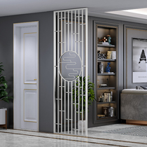 Metal screen partition living room net red Wrought iron new Chinese style entrance living room household decoration Light luxury hollow stainless steel