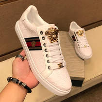 Mens small white shoes European and American limited edition Summer breathable 100 hitch fashion Fashion Casual Printed Classic High Helper Shoes