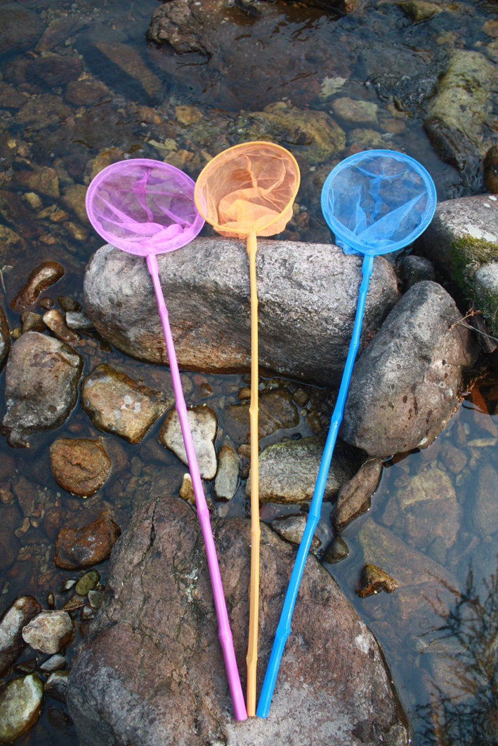 包邮70cm竹抄网不可折叠儿童鱼网小孩捞鱼虾蝌蚪密网兜捕蝴蝶蜻蜓