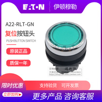 EATON Eton Mueller flat head with lamp reset button head green A22-RLT-GN original spot