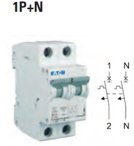 EATON Eaton E6-20 1N C small breaker 20A 1P N 6kA Müller series MOELLER